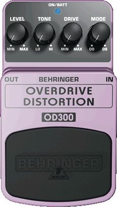 Behringer OD300 педаль 2-режимный овердрайв/дисторшн