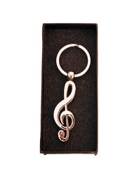 HY-B059 Брелок сувенирный скрипичный ключ, металл, Rin