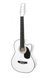H-324-WH Акустическая гитара, с вырезом, белая, Амистар
