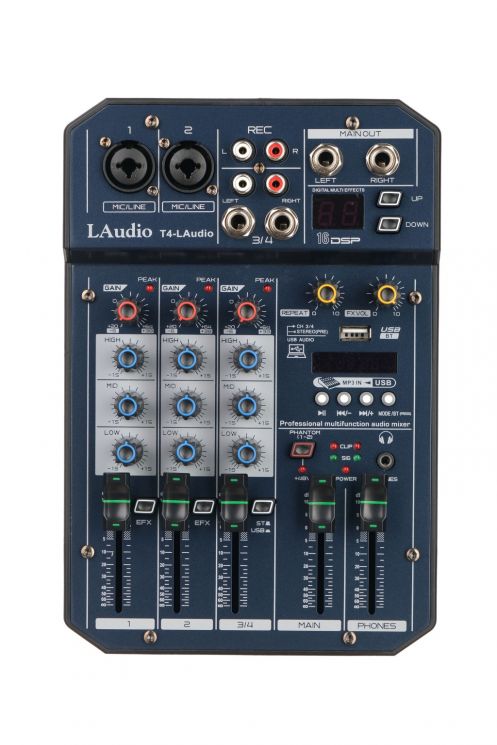 T4-LAudio Микшерный пульт, 4 канала, LAudio