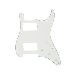 MX1379AW Защитная накладка электрогитары Fender Stratocaster HH, 3 слоя, белая, Musiclily