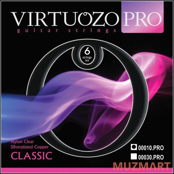 VIRTUOZO 00120.PRO НАБОР 6 СТРУН для гитары классик, нейлон-посеребренные, 028-043, опт 5 наб