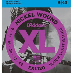 D`Addario EXL120  струны для электрогитары, Super Light, никель, 9-42