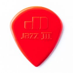47R3N Jazz III Медиаторы, 24шт, острый кончик, нейлон, красные, Dunlop