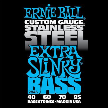 P02845 Stainless Steel Extra Slinky 40-95, Ernie Ball