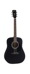 AD810-BKS-BAG Standard Series Акустическая гитара, черная, с чехлом, Cort