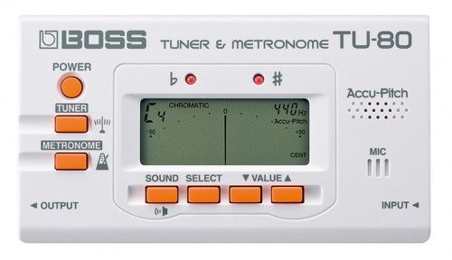 Тюнер хроматический BOSS TU-80 WH