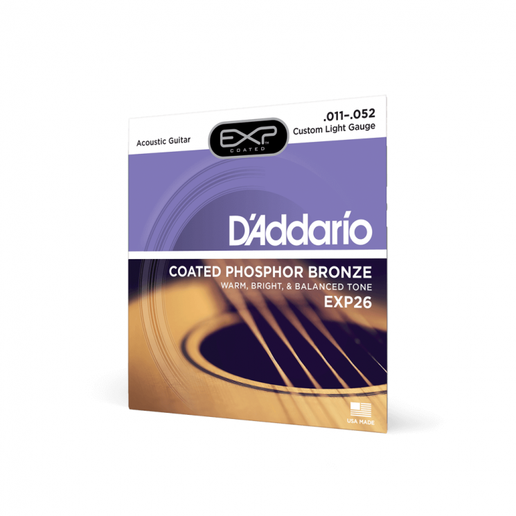 Струны для акустической гитары D'ADDARIO EXP26