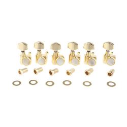 MX1510GD Колки для гитары, 6л, локовые, золото, Musiclily