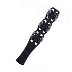 Румба 5d2 by Brahner JGL-BK (Пр-во КНР) 6 пар никелированных тарелочек на пластиковой ручке, цвет - черный