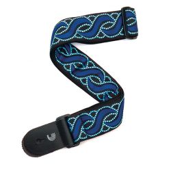 20T06 Тканный ремень для гитары, рисунок «Blue Twist», Planet Waves