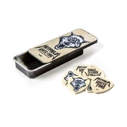 Dunlop PH122T100 Hetfield's White Fang Pick Tin  сувенирный набор медиаторов в пенале, 1 мм, 6 шт.