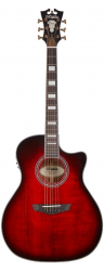 D'Angelico PREMIER GRAMERCY TBCB  электроакустическая гитара, цвет - красный бесрт