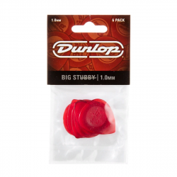 Dunlop 475P100 Big Stubby 6Pack  медиаторы, толщина 1 мм, 6 шт.
