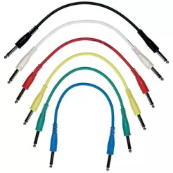 Rockcable RCL30030 D5  кабель 30 см джек-джек. Комплект 6 шт. , разноцветные