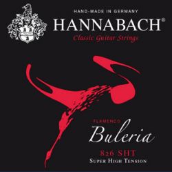 826SHT Red BULERIA FLAMENCO Комплект струн для классической гитары нейлон/посеребренные Hannabach