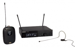 SHURE SLXD14E/153B H56 цифровая радиосистема с микрофоном MX153 (Черный) с креплением на ухо, всенаправленным, 470-638 МГц.