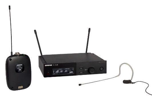 SHURE SLXD14E/153B H56 цифровая радиосистема с микрофоном MX153 (Черный) с креплением на ухо, всенаправленным, 470-638 МГц.