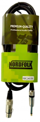 NordFolk NMC246/3M  кабель XLR Fem <=> 6.35 mm Jack mono,