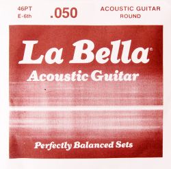 GW050 Golden Alloy Отдельная струна для акустической гитары, 050, бронза, La Bella
