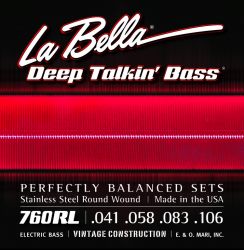 760RL Комплект струн для 4-струнной бас-гитары 41-106 La Bella
