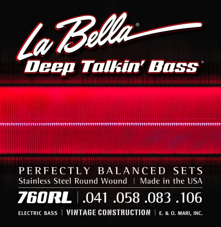 760RL Комплект струн для 4-струнной бас-гитары 41-106 La Bella