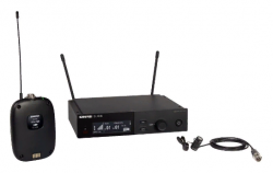 SHURE SLXD14E/83 H56 цифровая радиосистема с петличным микрофоном WL183, конденсаторным всенаправленным, 470-638 МГц. Черный