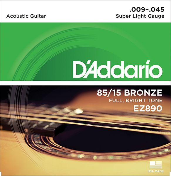 EZ890 AMERICAN BRONZE 85/15  Super Light 9-45 D`Addario