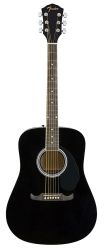 FENDER FA-125 DREADNOUGHT, BLACK WN акустическая гитара с чехлом, цвет...