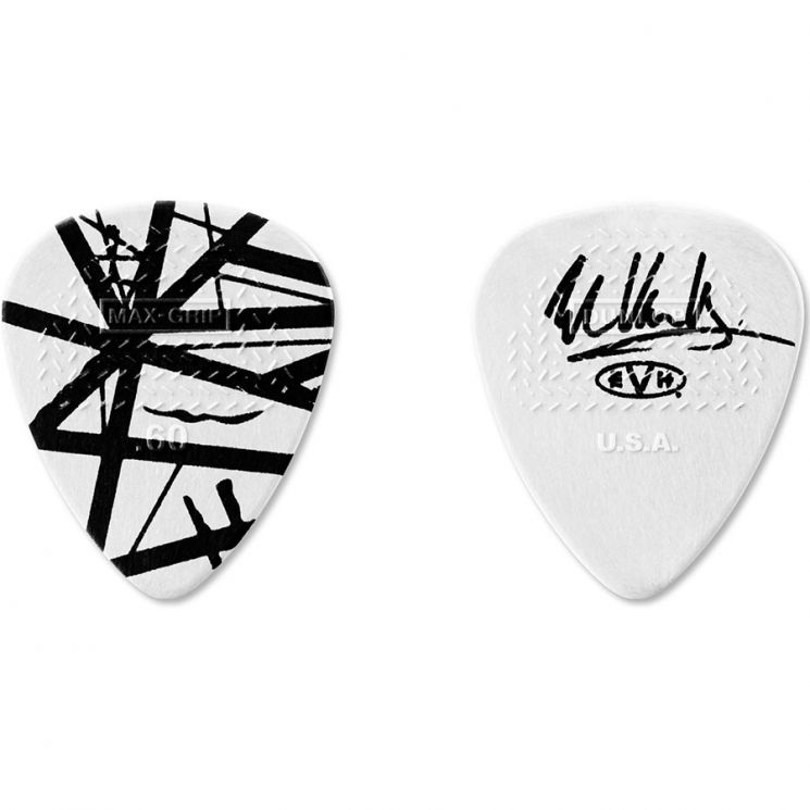 EVHR03 EVH White With Black Stripes Медиаторы 24шт, толщина 0.60мм, Dunlop