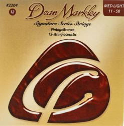 DM2204 Vintage Bronze Комплект струн для 12-струнной акустической гитары, 11-50, Dean Markley