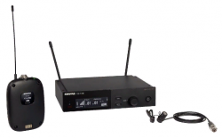 SHURE SLXD14E/85 H56 цифровая радиосистема с петличным микрофоном WL185, конденсаторным кардиоидным, 470-638 МГц. Черный