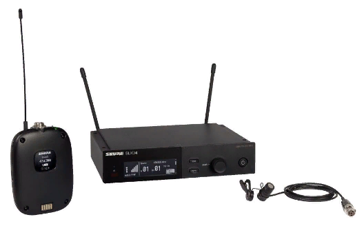 SHURE SLXD14E/85 H56 цифровая радиосистема с петличным микрофоном WL185, конденсаторным кардиоидным, 470-638 МГц. Черный