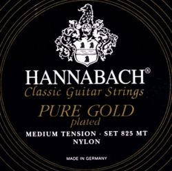 825MT Black PURE GOLD Комплект струн для классической гитары нейлон/позолоченные Hannabach