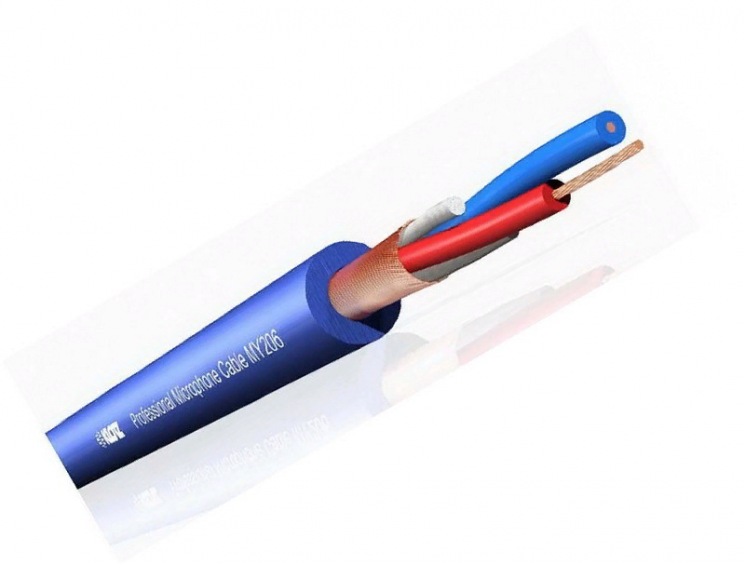 Klotz MY206BL  Микрофонный кабель сверхгибкий 6 мм, 2x0,22 мм, витой экран, синий