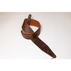 FL8004LT Leather Tigina Ремень для гитары, кожаный, закат в джунглях, Fidel