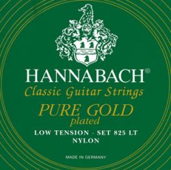 825LT Green PURE GOLD Комплект струн для классической гитары нейлон/позолоченные Hannabach