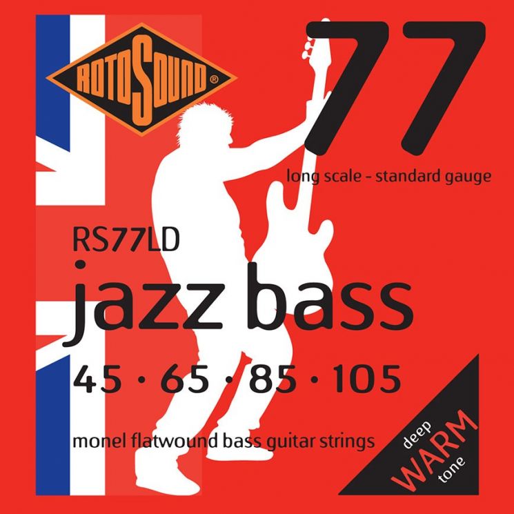 ROTOSOUND RS77LD JAZZ BASS FLATWOUND STRINGS MONEL