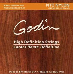 009350 NTC Nylon Комплект струн для классической гитары, среднее натяжение, Godin