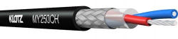 Klotz MY250CH  Микрофонный кабель огнестойкий, 6 мм, 2x0,5 мм, плетенный анодированный экран, черный