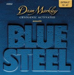DM2032 Blue Steel Комплект струн для акустической гитары, латунь, 10-47, Dean Markley