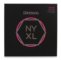 D'ADDARIO NYXL45130SL  Super Long Scale, Regular Light, 045-130