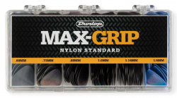 Dunlop 4491  Упаковка ассорти 216 медиаторов Nylon Max Grip в коробке с отделениями