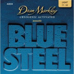 DM2034 Blue Steel Комплект струн для акустической гитары, латунь, 11-52, Dean Markley