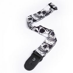 50H11 Sublimation Printed Гитарный ремень, полиэстер, рисунок «Большие черепа», Planet Waves