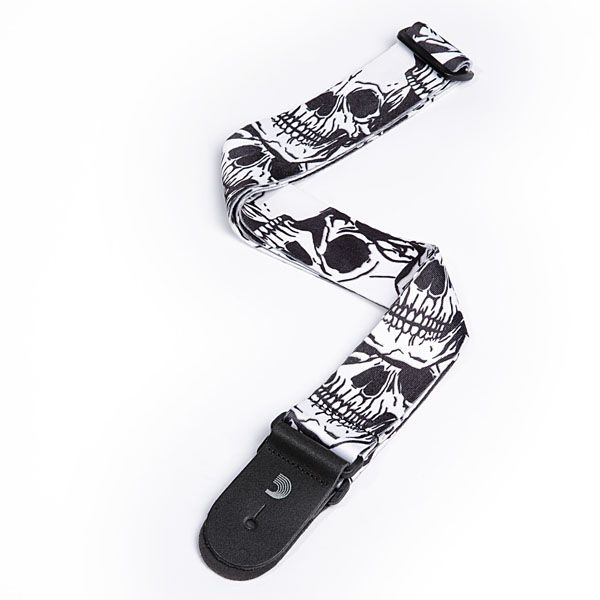 50H11 Sublimation Printed Гитарный ремень, полиэстер, рисунок «Большие черепа», Planet Waves