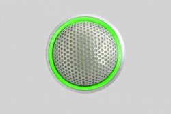 SHURE MX395AL/BI-LED Маленький микрофон граничного слоя конденсаторный двунаправленный, 50-17000 Гц, LED-кольцо, разъем XLR 5 pin. Серебристый