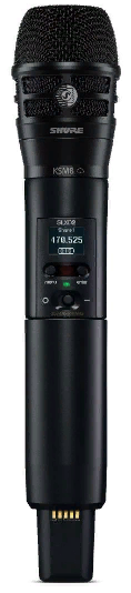SHURE SLXD2/K8B H56 ручной передатчик с капсюлем KSM8/B, с двойной диафрагмой динамический кардиоидный, 470-638 МГц. Черный