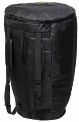 STAGG CGB-12 BK - легкий чехол для конго 12", прочный черный нейлон, плюшевая внутренняя обивка, накладной карман для аксессуаров, 2 наплечных ремня + ручка для переноски.