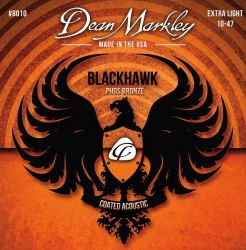 DM8010 Blackhawk Pure Bronze Комплект струн для акустической гитары,с покрытием, 10-47, Dean Markley